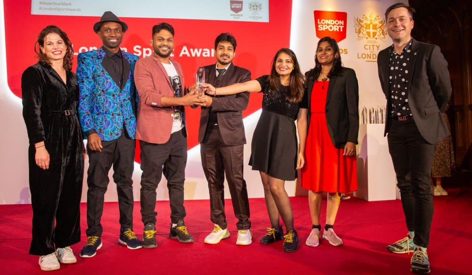 Colleagues from Loughborough University London and Sports Tech Hub at the recent London Sport Awards.