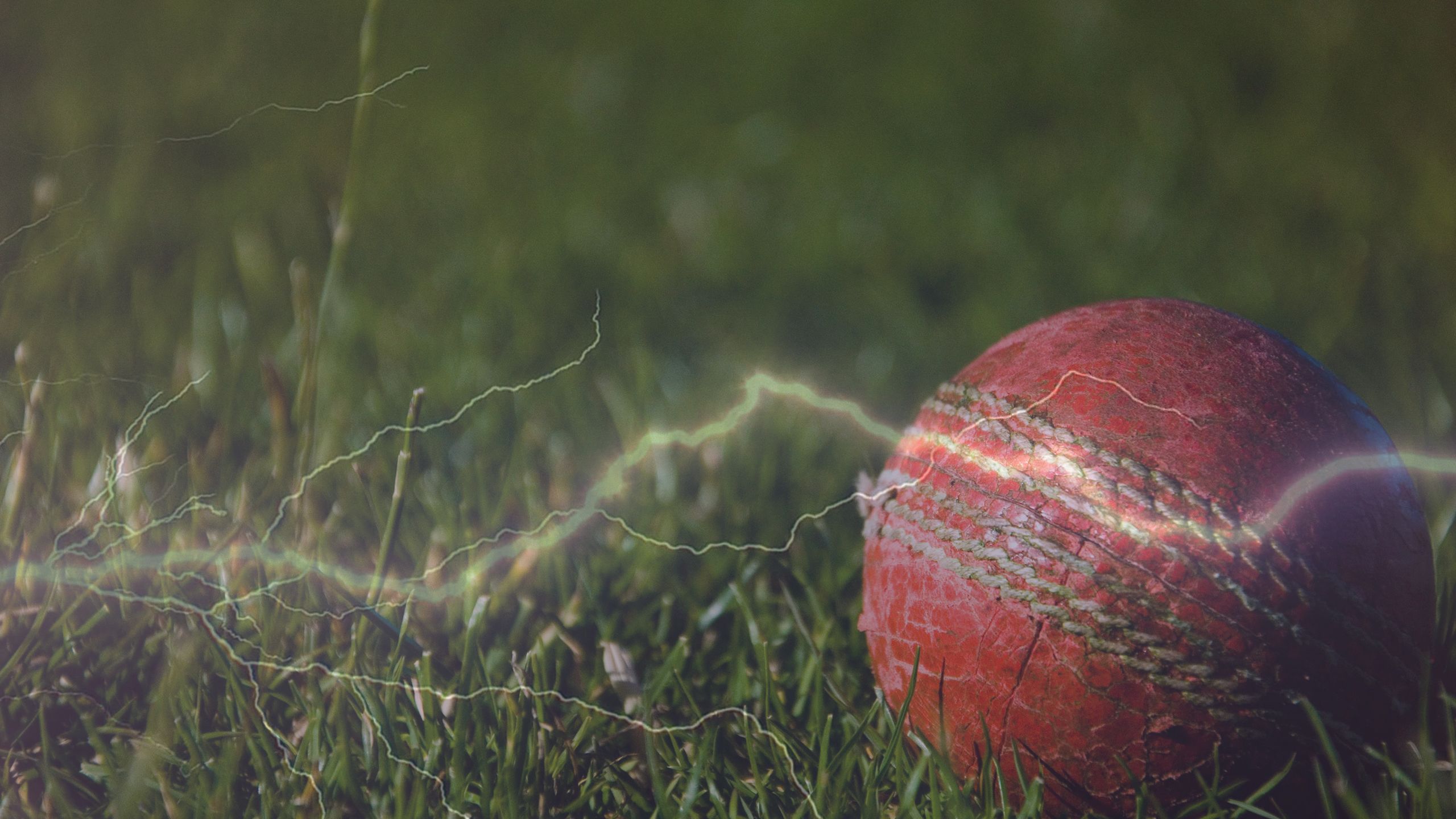 Cricket ball and lightning