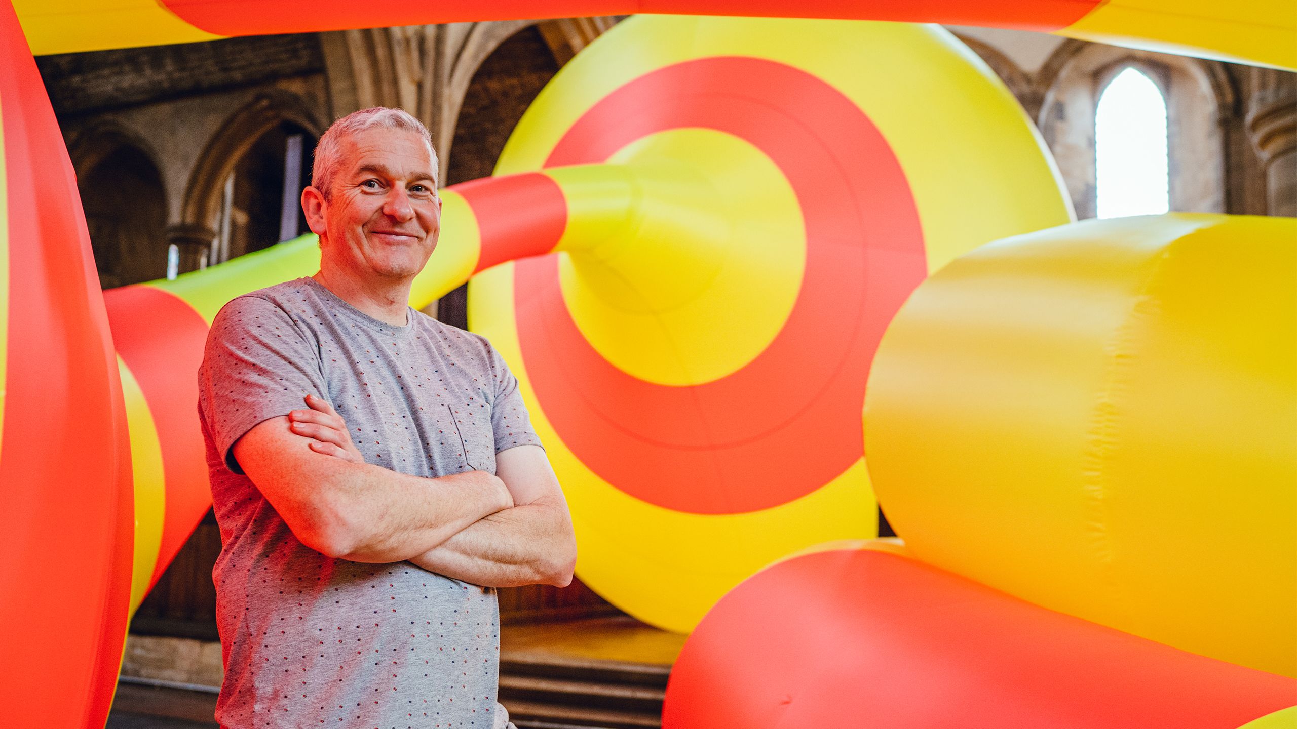Michael Shaw and his inflatable art